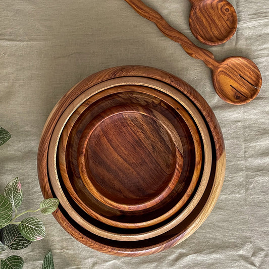 Oval Salad Bowl Set (Set of 4)