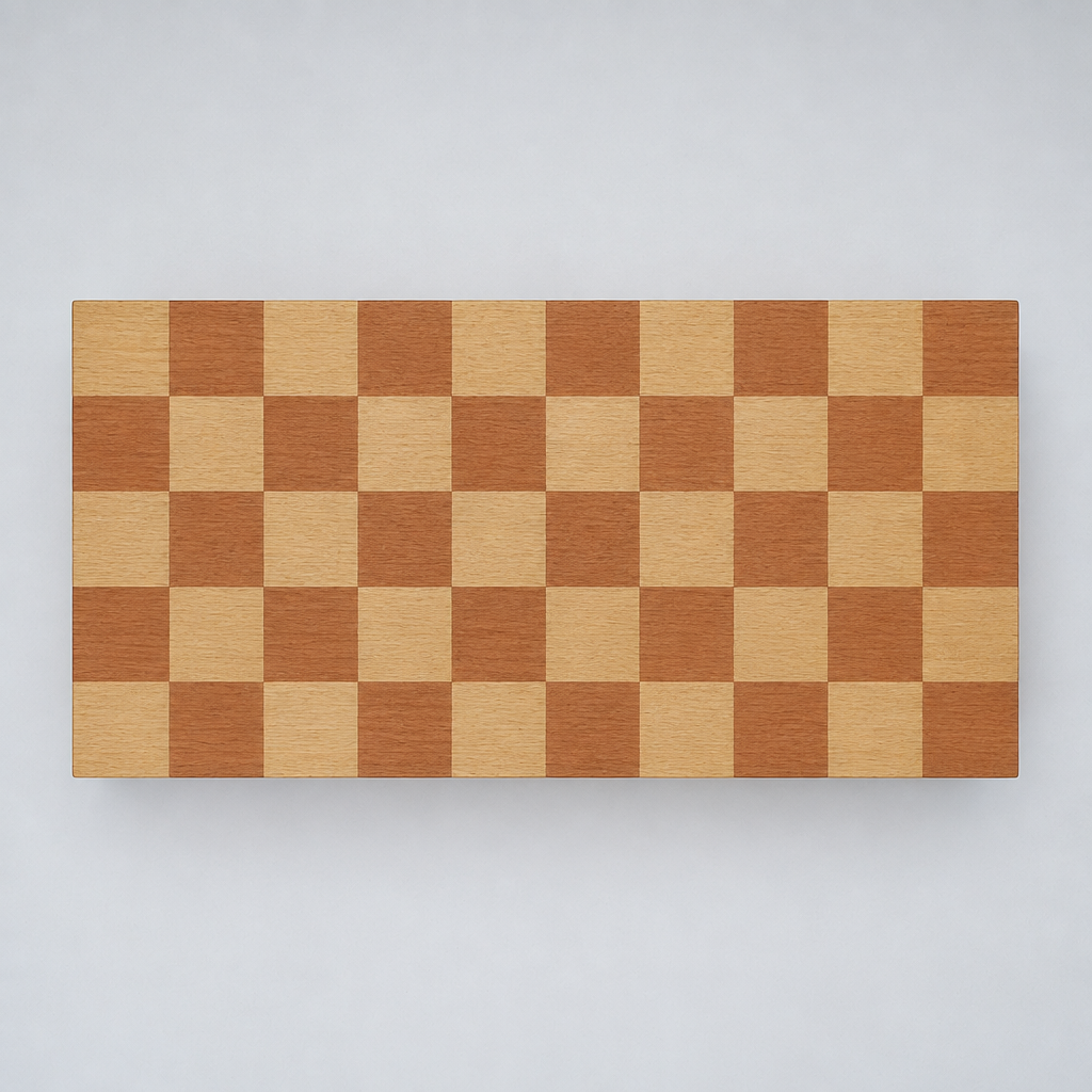 Chess coffee table viewed straight overhead